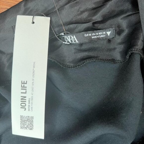 NWT ZARA Satin Crop Top One Shoulder Asymmetric Chain‎ Strap 4661/406/800 Sz XS - Picture 8 of 14